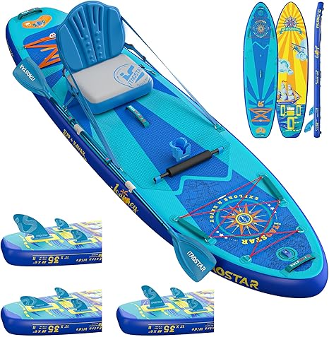 Extra Wide Paddle Board with Kayak Conversion
